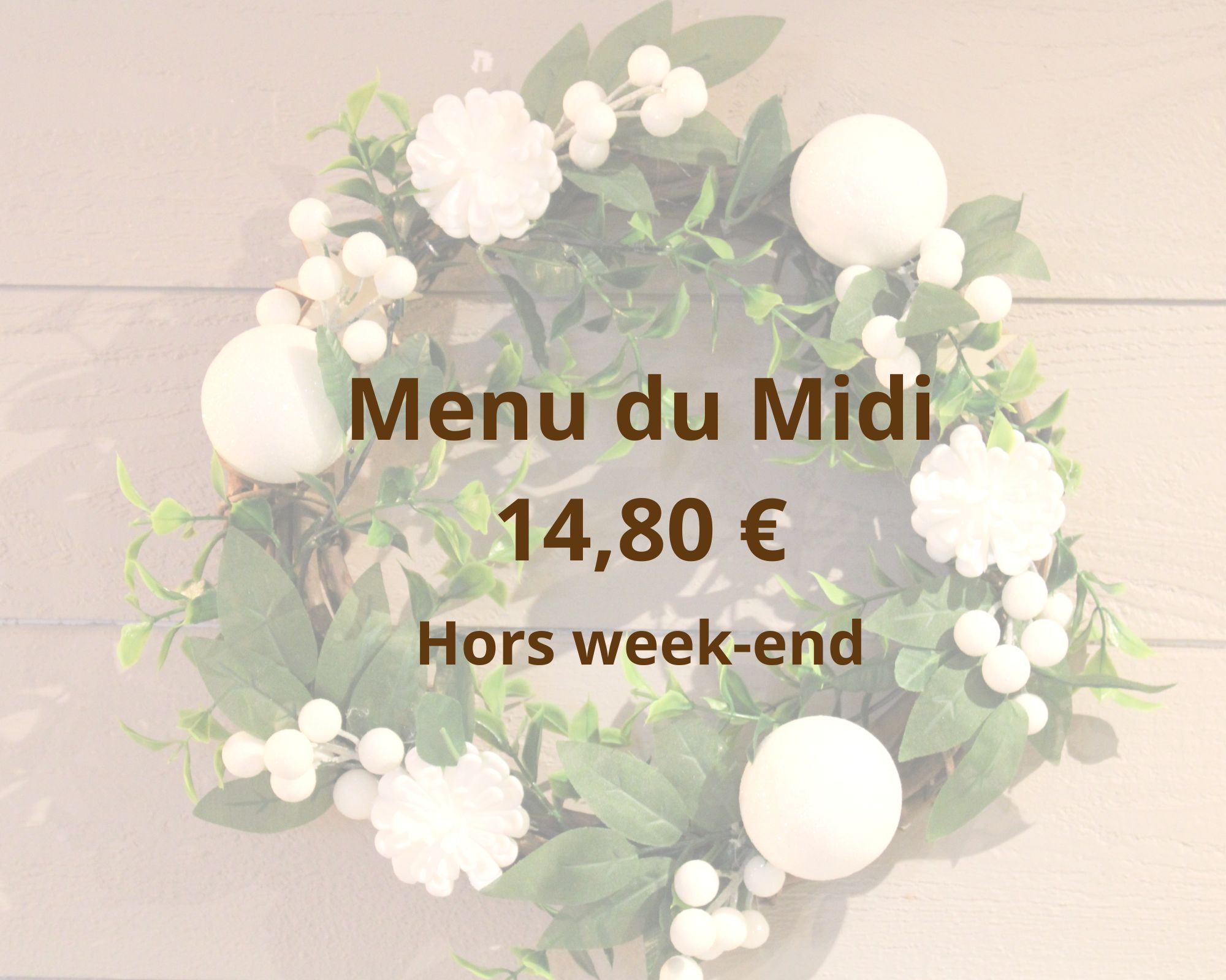 Menu du Midi Les Traditionnelles Crêperie Fleur de Sel